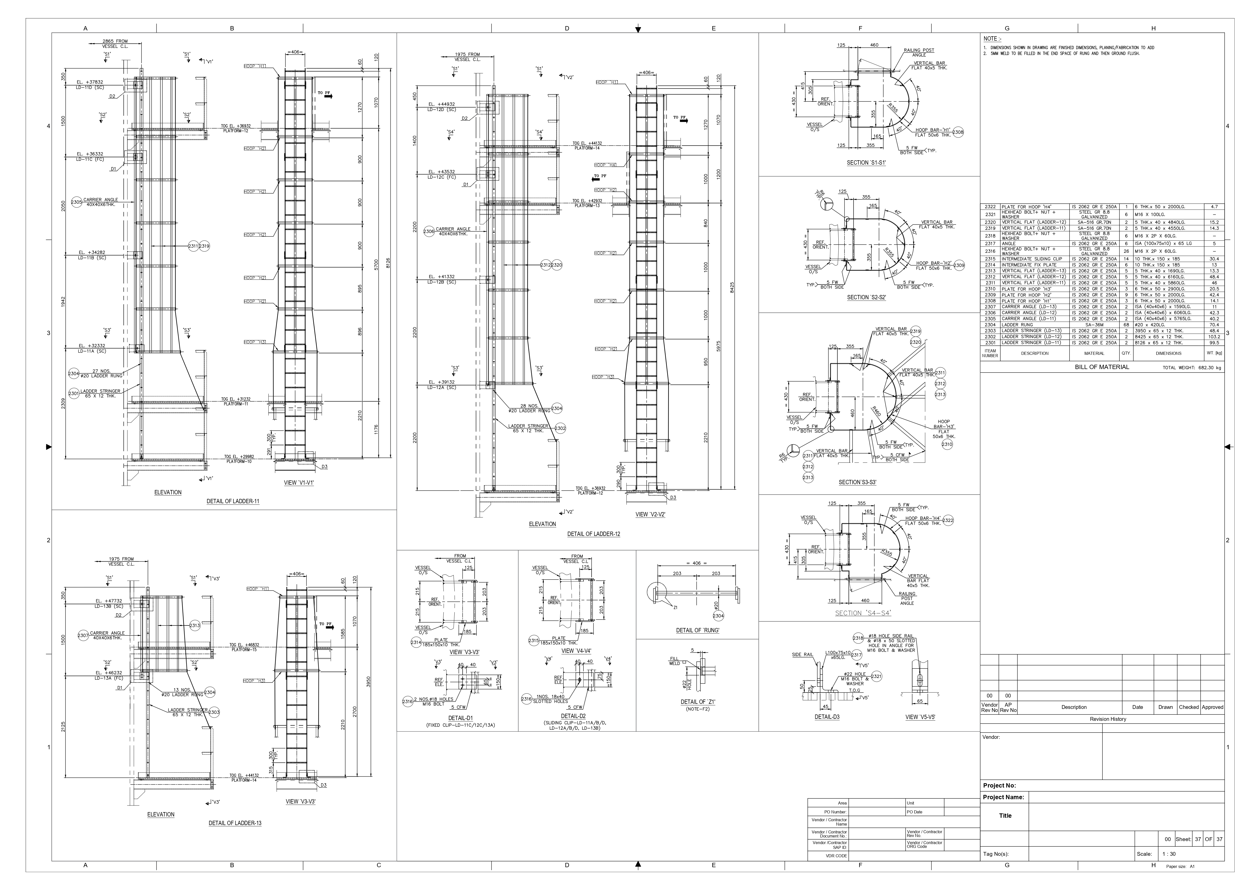 Detailing of Ladder